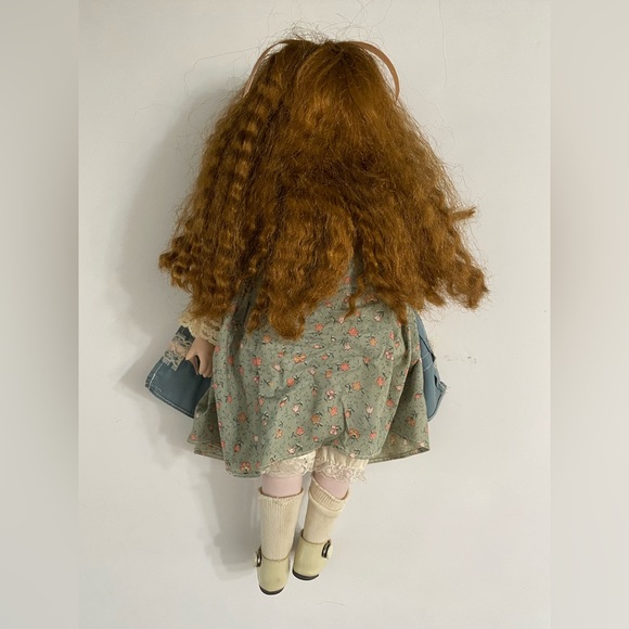 VINTAGE 1992 JC PENNEY GREEN EYES PORCELAIN DOLL - Picture 5 of 14